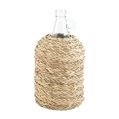 Mud Pie Woven Glass Vases, Brown