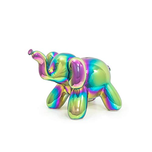 Made By Humans Balloon Money Bank - Baby Elephant - Unique Piggy Bank Gift for Cool Kids and Adults (Rainbow)