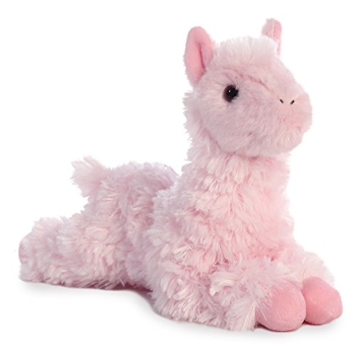 Aurora World 8" Mini Flopsie Plush Toy, Llama (Pink)