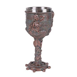Pacific Trading Giftware Ocean Under The Sea Mermaid Goblet