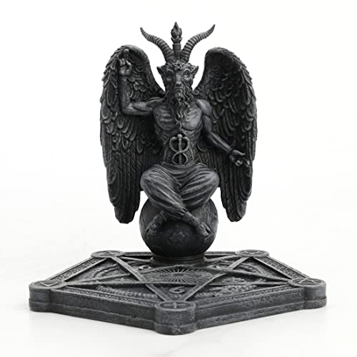 Unicorn Studio Veronese Design 4 1/2 Inch Baphomet Pentagram Incense Stick Burner Resin Sculpture