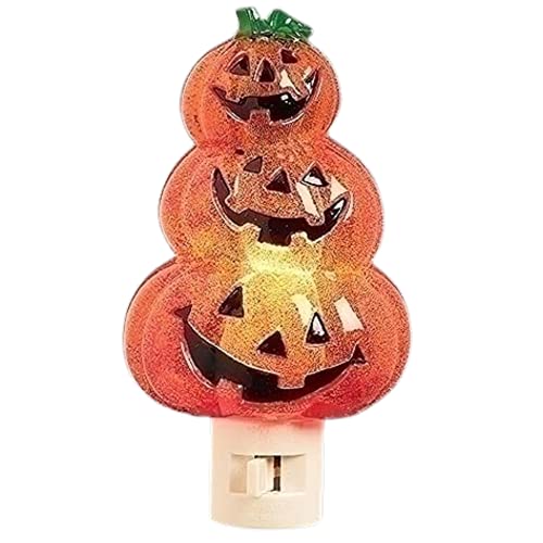 Roman Triple Jack-O-Lantern Night Light Swivel Plug