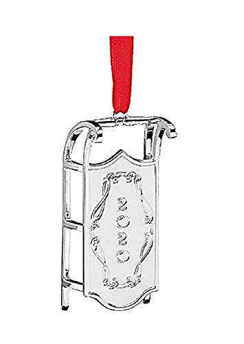 Lenox Winter Traditions 2020 Sled Ornament, 0.0, Metallic