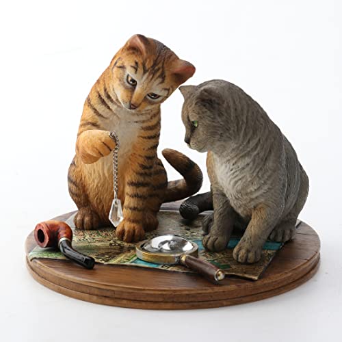 Unicorn Studio Veronese Design 3 3/4 Purrlock Holmes by Lisa Parker Resin Sculpture Handpainted Cat Figurine