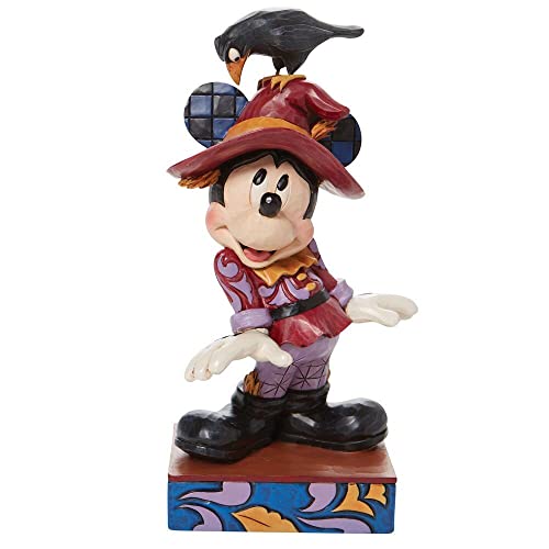 Enesco Disney Traditions Scarecrow Mickey Figurine, 7.625 Inch, Multicolor