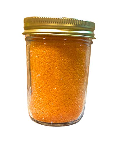 Ultimate Baker Natural Orange Sanding Sugar - Kosher Certified Natural Medium Crystal Orange Sugar (6oz Glass Gift Bottle)