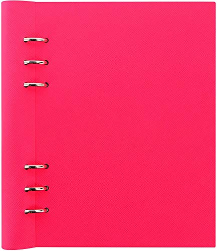 Rediform Filofax B145003 Refillable Saffiano Fluoro Clipbook, A5 Size, Pink