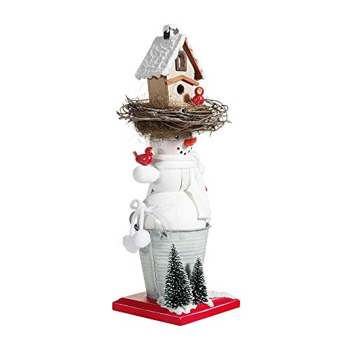 Kurt Adler 15.5-inch Hollywood Snowman with Birdhouse Nutcracker