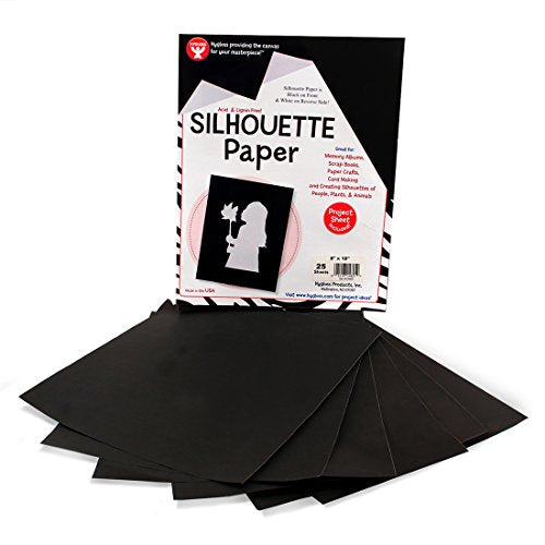 Hygloss Products Black Silhouette Paper ‚Äì Tracing Portrait Drawing Crafts Paper - 8 x 10 Inch, 25 Sheets