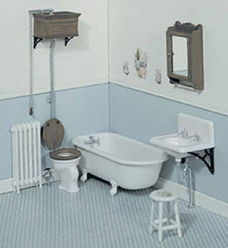 Aztec Imports Melody Jane Chrysnbon Dollhouse Victorian Bathroom Furniture Kit Model Kit F-230