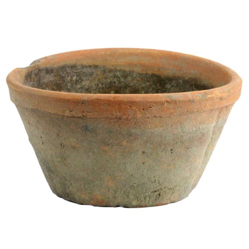 HomArt Rustic Terra Cotta Oval Pot, Small, Antique Red, 1-Count