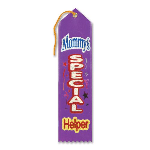 Beistle Mommy's Special Helper Ribbon Award, Multicolor - 1pack