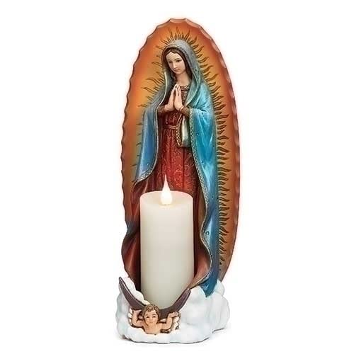 Roman 11.25" Brown and Blue Our Lady of Guadalupe Religious Tabletop Figurine