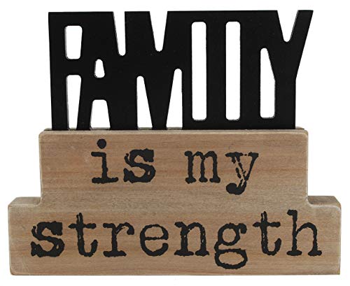 Blossom Bucket Family is Strength Block Home Accent, One Size, Multi-Colored