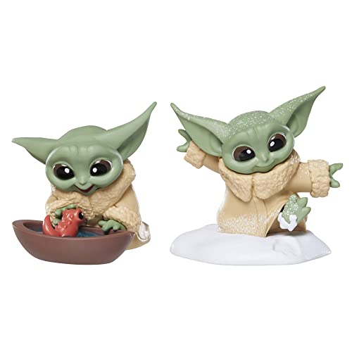 Hasbro Star Wars The Bounty Collection Series 4 Grogu Collectible Figures 2.25-Inch-Scale Tadpole Friend, Snowy Walk Posed Toys 2-Pack Ages 4 and Up, (F5185)