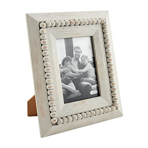 Mud Pie Large Gray Bead Frames,12-inch