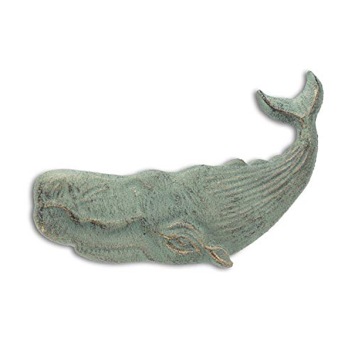 Abbott Collection  27-FOUNDRY-0007 Whale Wall Decor, Verdigris
