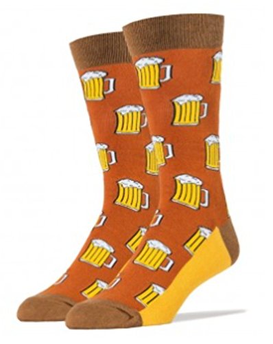 Oooh Yeah Socks Mens Cotton Crew Sock (Beer Me!)