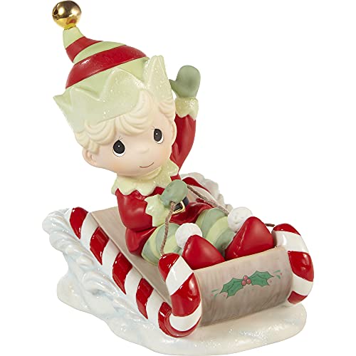 Precious Moments Christmas is Coming, Enjoy The Ride Annual Elf Figurine 211013