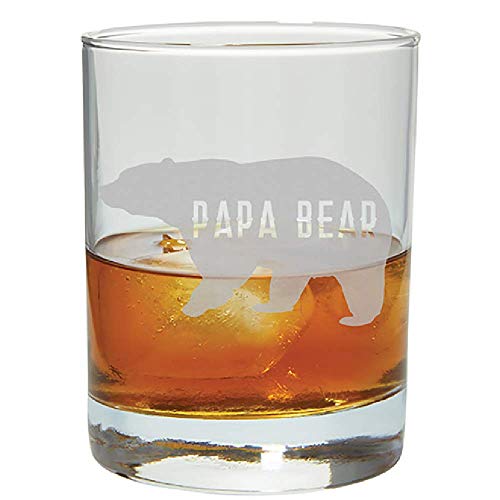 Carson 23715 Papa Bear Rocks Glass, 12-ounce, Clear