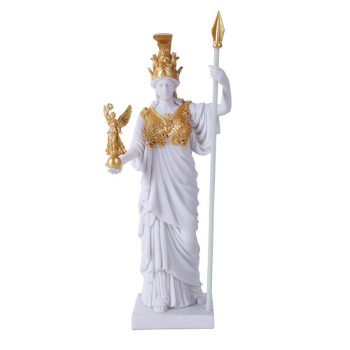 Pacific Trading Giftware Greek Roman Deity Virgin Patroness of Athens Athena Greek Goddess Figurine Wisdom War Strategy Classical Finish in Gold Leaf