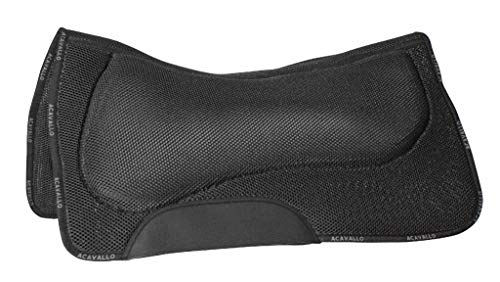Acavallo 3D Spacer and Memory Foam Western Saddle Pad, One Size, Black, Horse Equipment Accessories