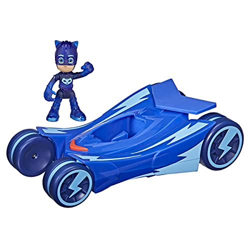 Hasbro PJ Masks Glow & Go Cat-Car Preschool Toy Vehicle, Catboy Car Light Up Racer with Catboy Action Figure for Kids Ages 3 and Up