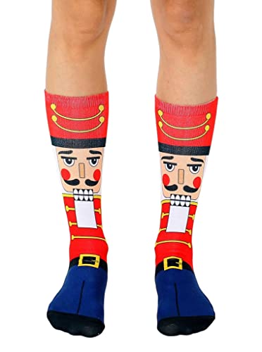 Living Royal 7037C Nutcracker Crew Socks, 13-inch Length