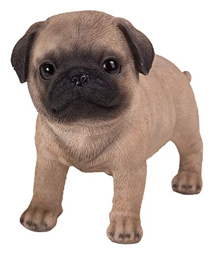 Pacific Trading Giftware Realist Look Pug Puppy Standing Resin Figurine Statue
