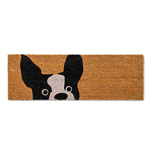 Abbott Collection  35-PFW-AN-1949 Peeking Dog Balcony Doormat, 10x30 inches L, Natural
