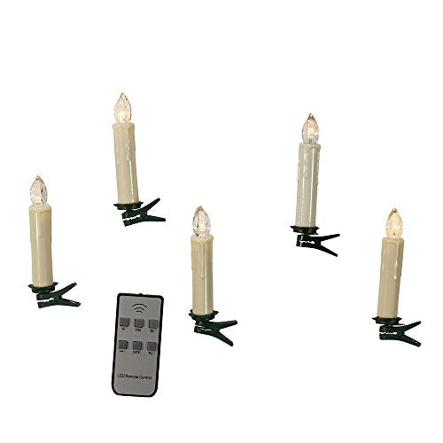 Kurt Adler JEL0801 Battery-Operated 5-Light Flicker Warm White LED Candle Light Set
