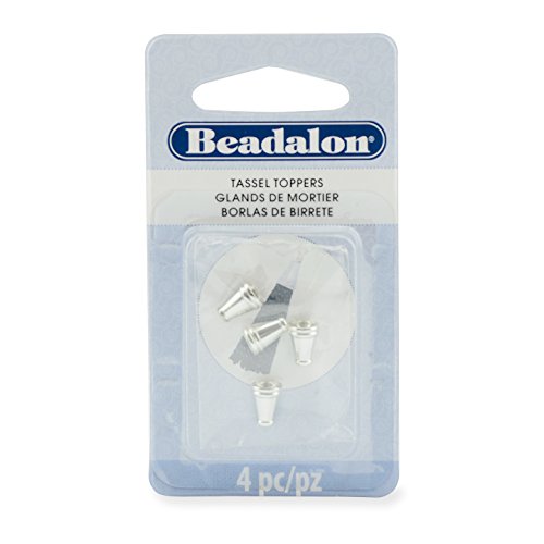 PA Distribution Artistic Wire Beadalon 357B-046 Tassel Topper, Silver Plated, E-Coat, 2 Line