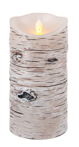 Ganz Wax LED Birch Pillar, 6-inch Height