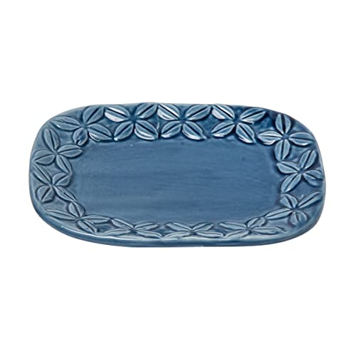 Beachcombers Coastal Bungalow Plate, 5-Inch Length, Small, Blue