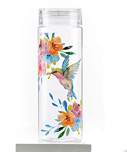 Giftcraft 717855 Reusable Floral Water Bottle, 8.6 inch