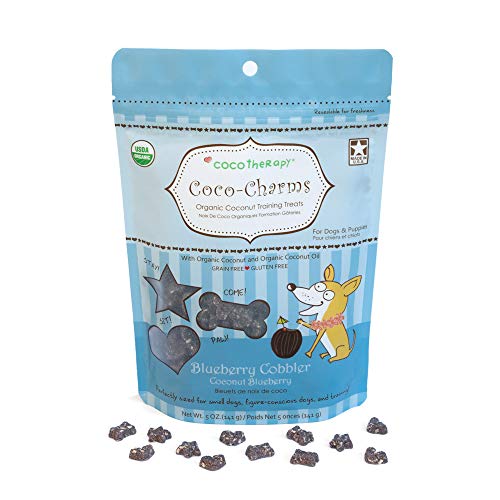 CocoTherapy Coco-Charms Training Treats ‚Äì Blueberry Cobbler, (1 Pouch), 5 oz