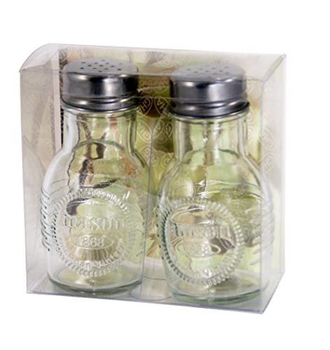 Grant Howard Mason Classics Salt and Pepper Shakers Two Set, 28 Ounces, Old Fashioned Glass