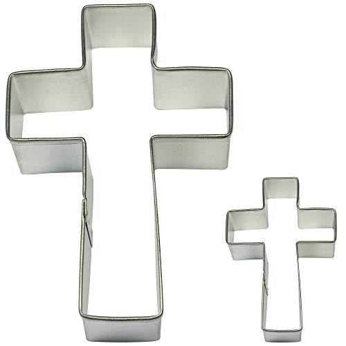 PME Cake Cross Cookie and Cake Cutters, Small and Large Sizes, Set of 2