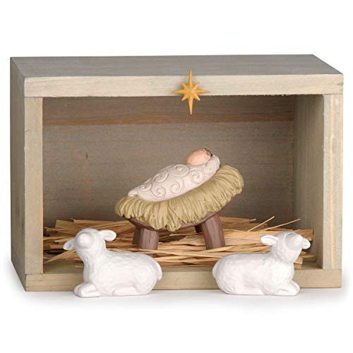Blossom Bucket 218-13322 Baby Jesus in Crate Figurine, Set of 4