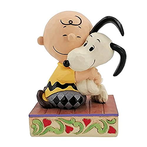 Enesco Jim Shore Peanuts 6007936 Charlie Brown Hugging Snoopy Figurine 4.5" H