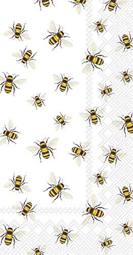 Boston International IHR 3-Ply Paper Napkins, 16-Count Guest Size, Save The Bees