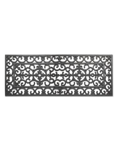 Abbott Collection Rubber Cutout Fleur-des-Lis & Scrolls Balcony Mat