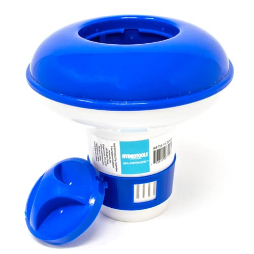 HYDROTOOLS BY SWIMLINE Mini Chemical Dispenser For Spas and Personal Pools| Compatible With Bromine & Chlorine, Supports 1‚Äö√Ñ√¥‚Äö√Ñ√¥ Tablets | Adjustable Control Ring For Customizable Flow Rate