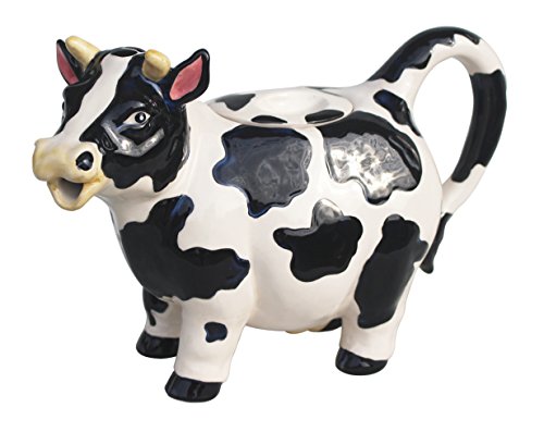 Blue Sky Clayworks Clayworks Cow Teapot, White