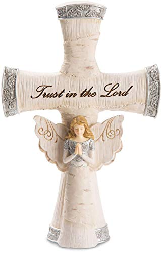Pavilion Elements Angels Angel Figurine Trust in the Lord Cross Praying