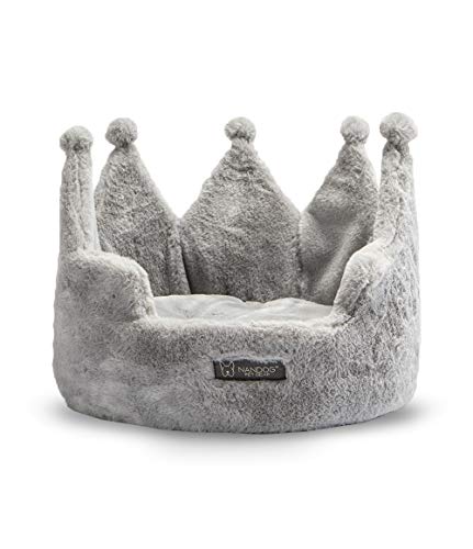 Nandog Pet Gear Crown Collection Dog and Cat Bed (Grey Cloud)