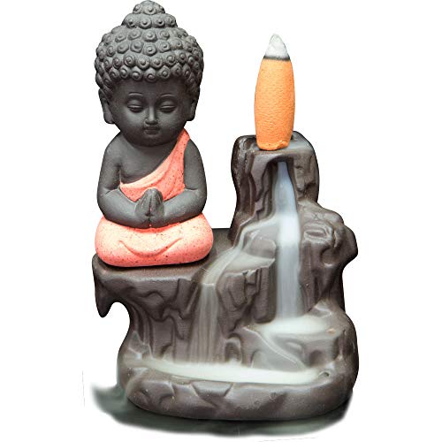 Kheops International Ceramic Incense Holder/Backflow-Buddha-3‚Ä≥X4.75‚Ä≥H/C√©ramique-Brule ENCENS/Backflow-BOUDDHA-3‚Ä≥X4.- 75‚Ä≥H KH89513