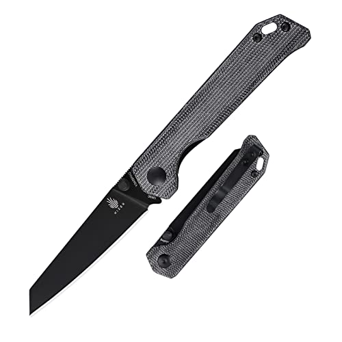 Kizer Begleiter Mini, Small EDC Folding Pocket Knives, Micarta Handle with 2.8 Inches N690 Blade, Thumb Stud, Deep Carry, Outdoor -V3458RN2