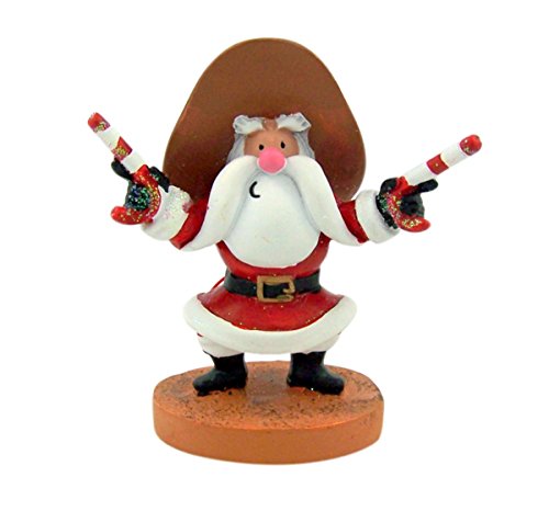 Cape Shore Gunslinging Santa 3 1/2 Inch Hanging Ornament