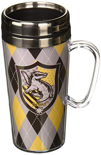 Spoontiques 17188 Hufflepuff Insulated Travel Mug, 14 ounces, Multicolored